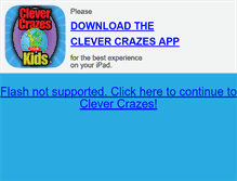 Tablet Screenshot of clevercrazes.com